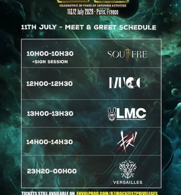 Versailles, Mucc, LM.C, Kizu, Musyozoku, Imperial Age (UK)