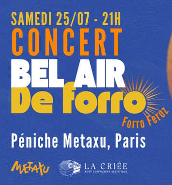 Bel Air de Forró en concert à la péniche Metaxu