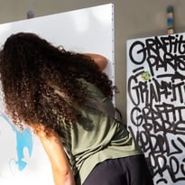 Stand participatif & toile créative collective avec Graffiti Paris