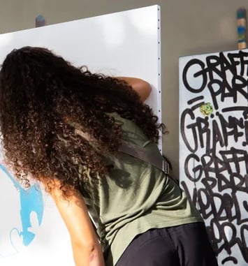 Stand participatif & toile créative collective avec Graffiti Paris