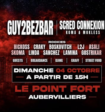 Maison Bezbar Festival: Guy2Bezbar, Koma et Mokless (Scred)