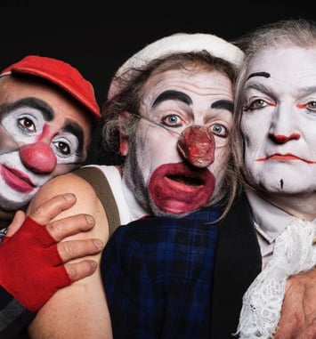 3Clowns de et avec Laurent Barboux, Lionel Becimol et Alexandre Demay (Cie Les Bleus de travail)
